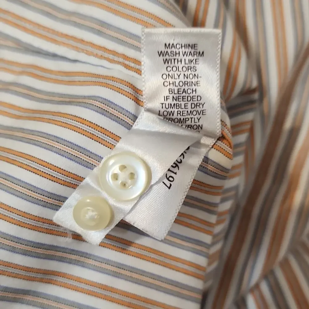 Banana Republic Non-Iron Classic Fit Striped Men's Dress Shirt 16-16.5 L